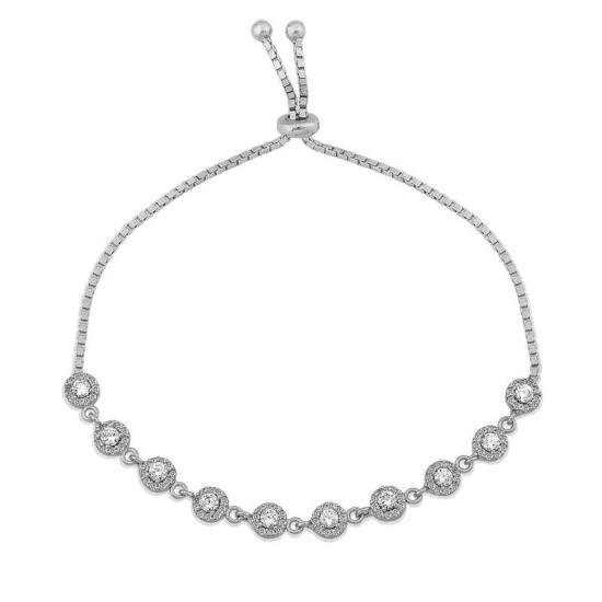 Gümüş Ayarlanabilir Asansörlü Su Yolu Bileklik